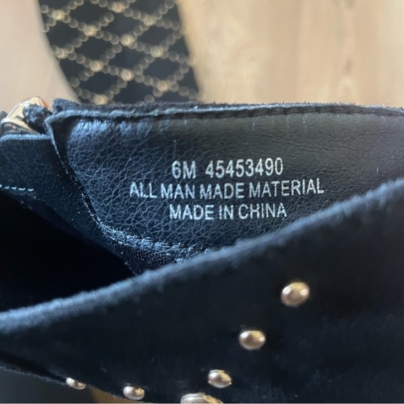 C Comfort est.1946 woman’s gold stud high boot size 6 black kitty heel comfort - Picture 4 of 8